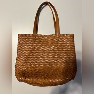 Madewell tote medium leather brown